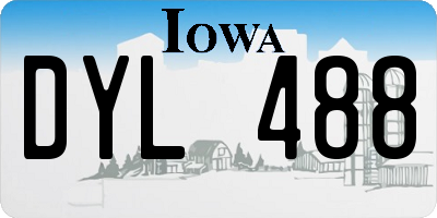 IA license plate DYL488