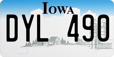 IA license plate DYL490