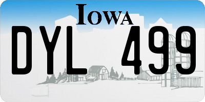 IA license plate DYL499