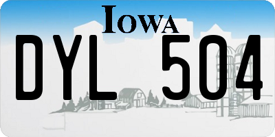 IA license plate DYL504