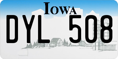 IA license plate DYL508