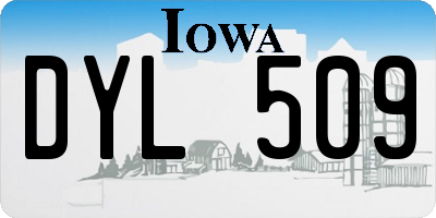 IA license plate DYL509