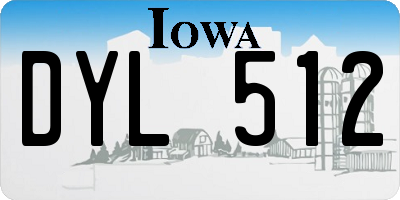 IA license plate DYL512