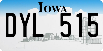 IA license plate DYL515