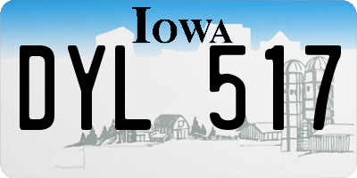 IA license plate DYL517