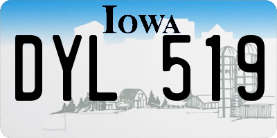 IA license plate DYL519