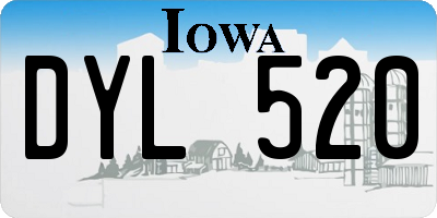 IA license plate DYL520