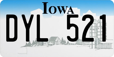 IA license plate DYL521