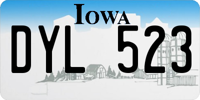 IA license plate DYL523