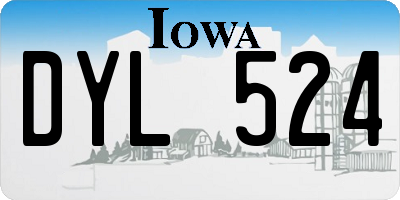 IA license plate DYL524