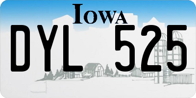 IA license plate DYL525