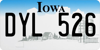 IA license plate DYL526