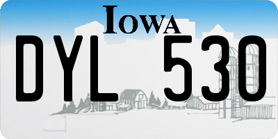 IA license plate DYL530