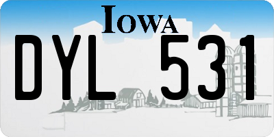 IA license plate DYL531