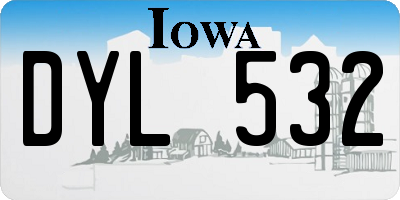 IA license plate DYL532