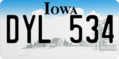 IA license plate DYL534
