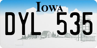 IA license plate DYL535