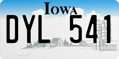 IA license plate DYL541