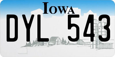 IA license plate DYL543