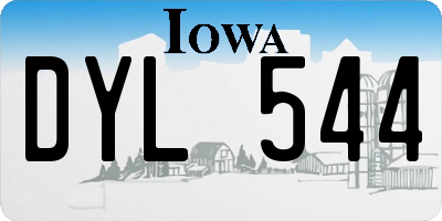 IA license plate DYL544