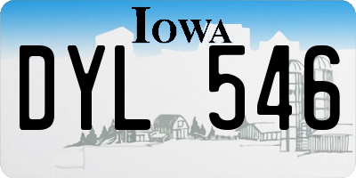 IA license plate DYL546