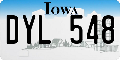 IA license plate DYL548