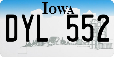 IA license plate DYL552