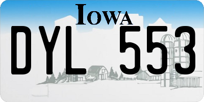 IA license plate DYL553