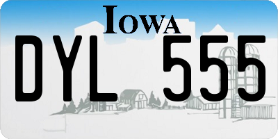 IA license plate DYL555