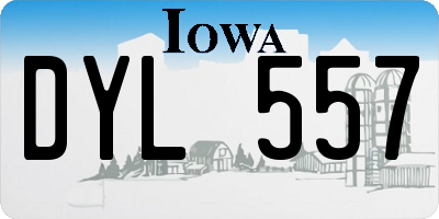 IA license plate DYL557