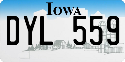 IA license plate DYL559