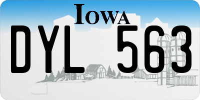 IA license plate DYL563