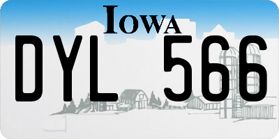 IA license plate DYL566