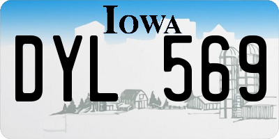 IA license plate DYL569