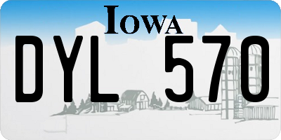 IA license plate DYL570