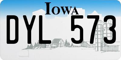 IA license plate DYL573