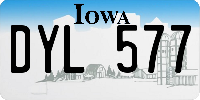 IA license plate DYL577