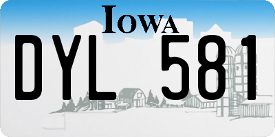 IA license plate DYL581