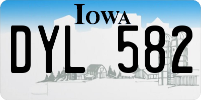 IA license plate DYL582