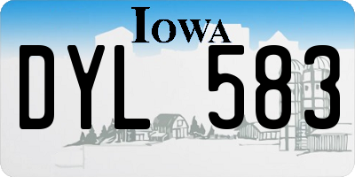 IA license plate DYL583