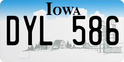 IA license plate DYL586