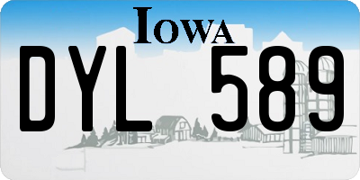 IA license plate DYL589