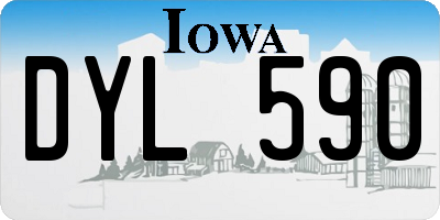 IA license plate DYL590