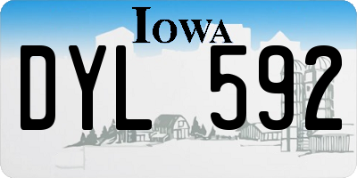 IA license plate DYL592