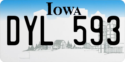 IA license plate DYL593