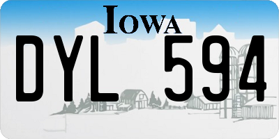 IA license plate DYL594