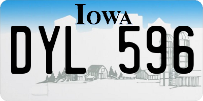 IA license plate DYL596