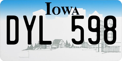 IA license plate DYL598