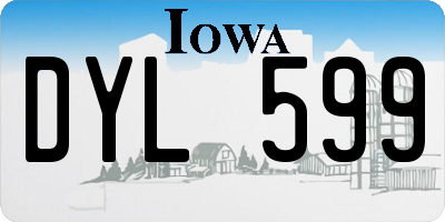 IA license plate DYL599