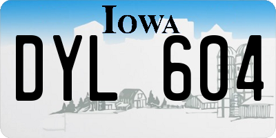 IA license plate DYL604